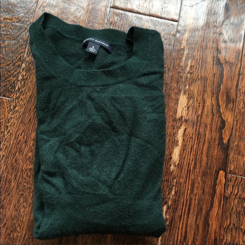 Banana Republic Forest Green Fitted Sweater Top - Picture 7 of 8